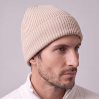Herren Strickmütze mit Umschlag | Tobias