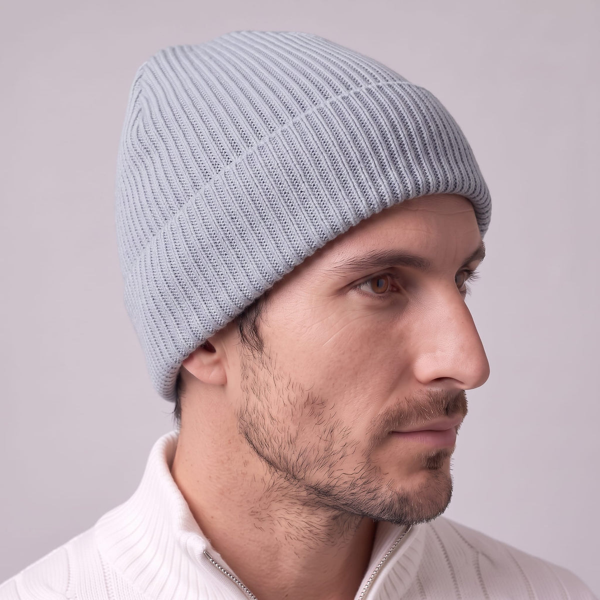 Herren Strickmütze mit Umschlag | Tobias_4