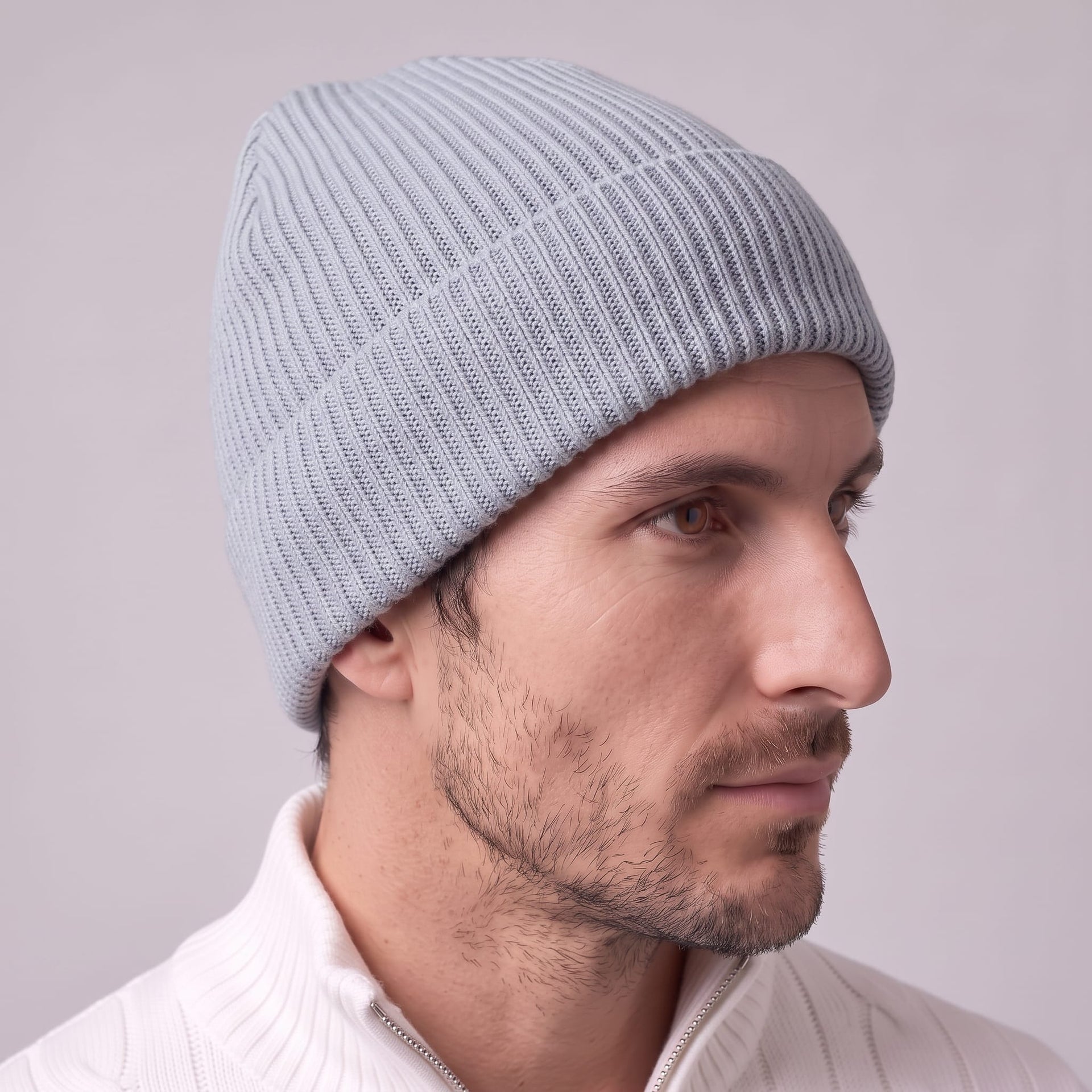 Herren Strickmütze mit Umschlag | Tobias