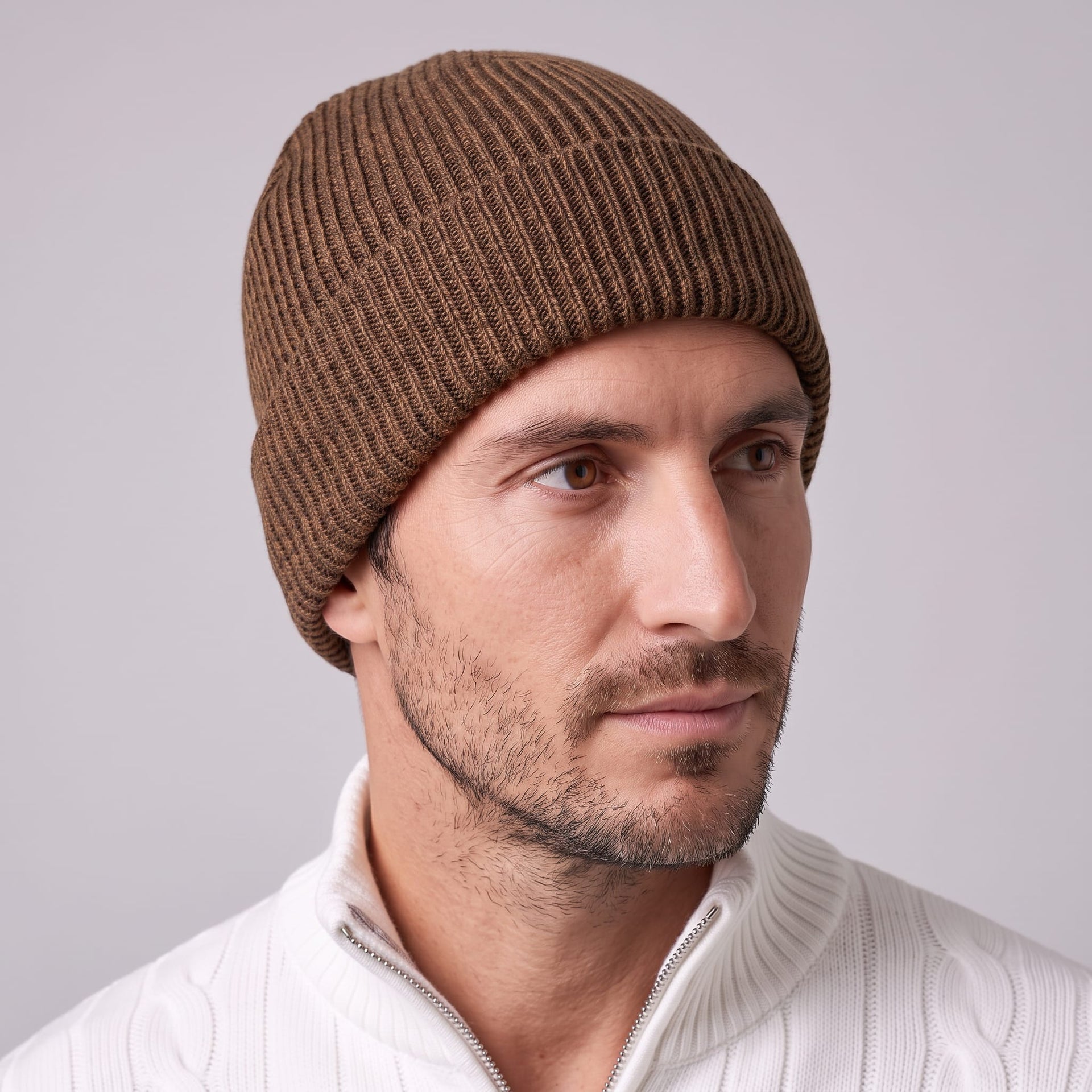 Herren Strickmütze mit Umschlag | Tobias