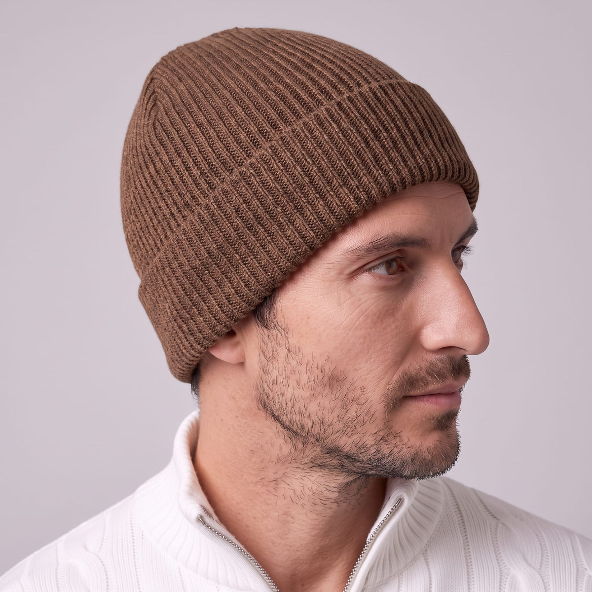 Herren Strickmütze mit Umschlag | Tobias