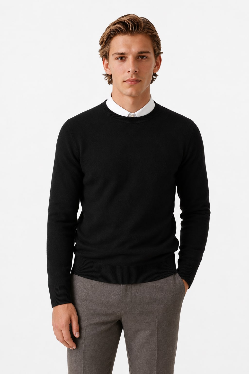 Herren Strickpullover mit Rundhalsausschnitt | Michel_1