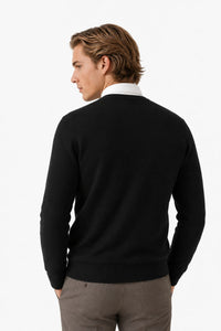 Herren Strickpullover mit Rundhalsausschnitt | Michel